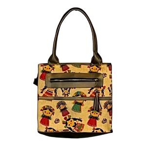 Mexican Lele Maria Doll Tote Bag Handbag Leon Mexico Artisanal Tassel Shoulder